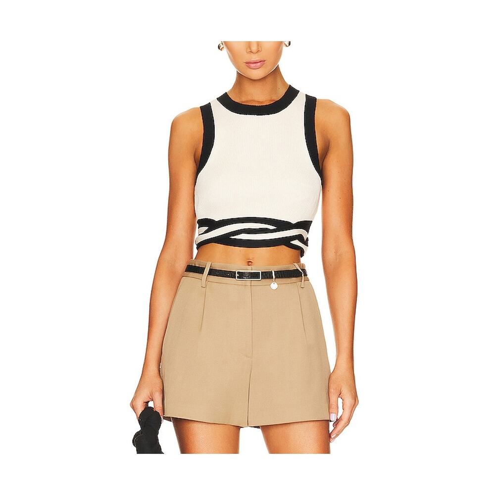 Sovere Ribbed Beige Drift Tank Size S Top